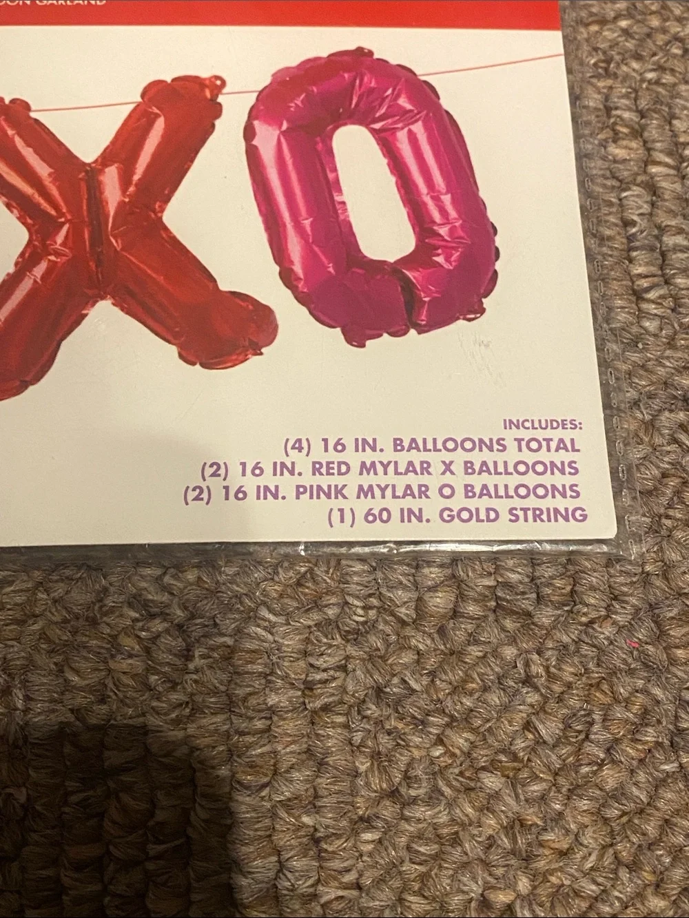XOXO Balloon Garland - Pink and Red